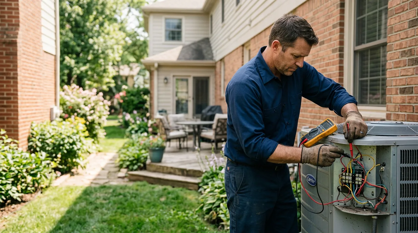 HVAC technician working near Linch, WY